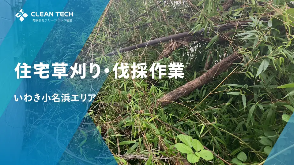 いわき市小名浜エリア 住宅草刈り・伐採作業（完工）